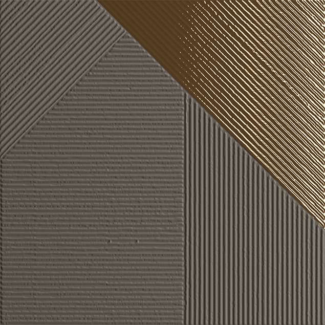 Декоративные элементы Italon Terraviva Play Bronze 600010002267, цвет коричневый, поверхность матовая, квадрат, 300x300