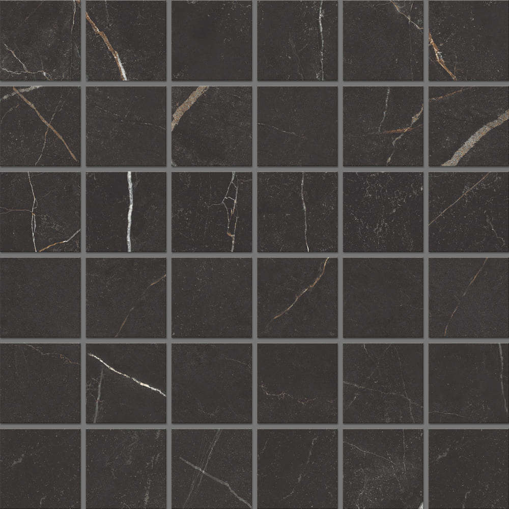 Мозаика Estima Nolana Mosaic Black NL04 70770, цвет чёрный, поверхность матовая, квадрат, 300x300