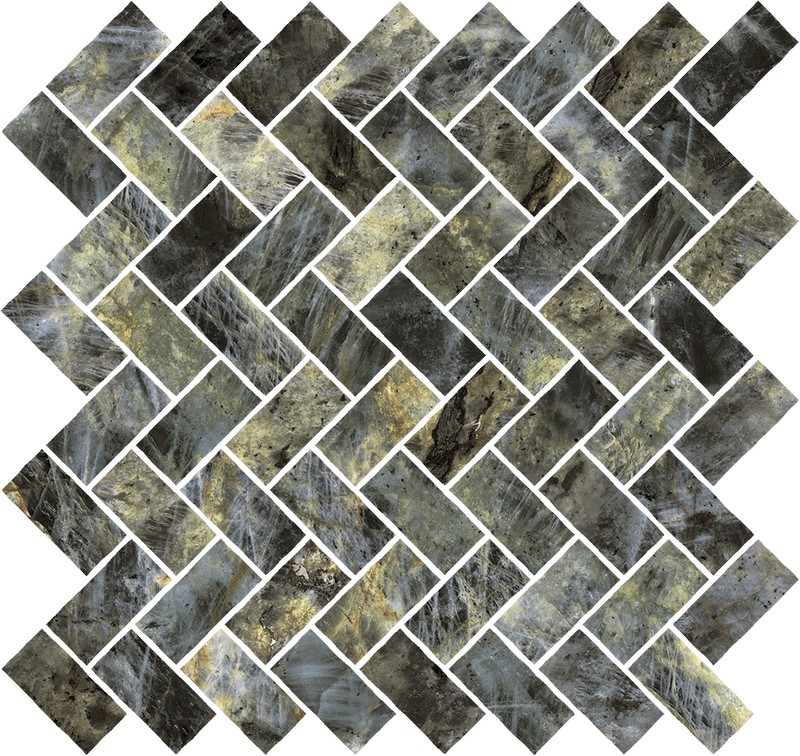 Мозаика Italon Stellaris Madagascar Dark Mosaico Cross 620110000219, цвет серый, поверхность матовая, прямоугольник, 297x315