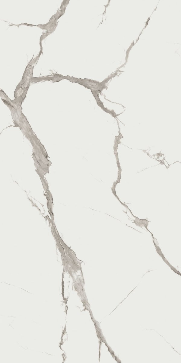 Широкоформатный керамогранит ABK Statuario Versilia Slab B 6mm Lux PF60009923, цвет белый серый, поверхность полированная, прямоугольник, 1635x3230