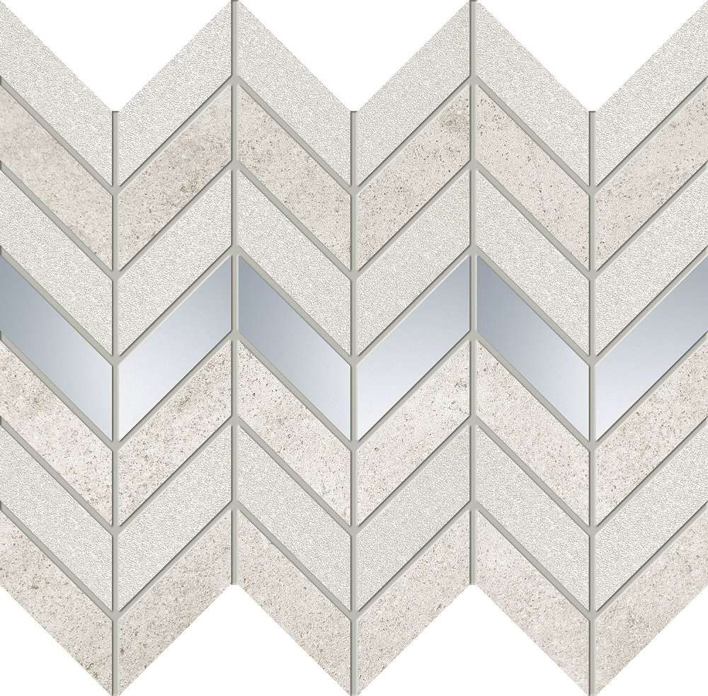 Мозаика Tubadzin Tempre Grey, цвет серый, поверхность глянцевая, прямоугольник, 246x298