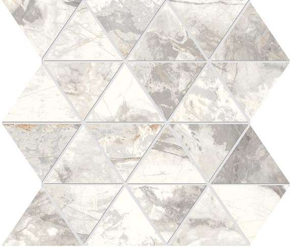 Мозаика Edimax Golden Age Mosaico Triangolo White, цвет белый, поверхность матовая, квадрат, 300x300