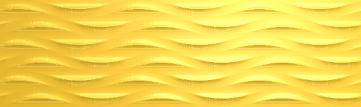 Декоративные элементы Aparici Glaciar Gold Wave, цвет жёлтый, поверхность глянцевая, прямоугольник, 298x996