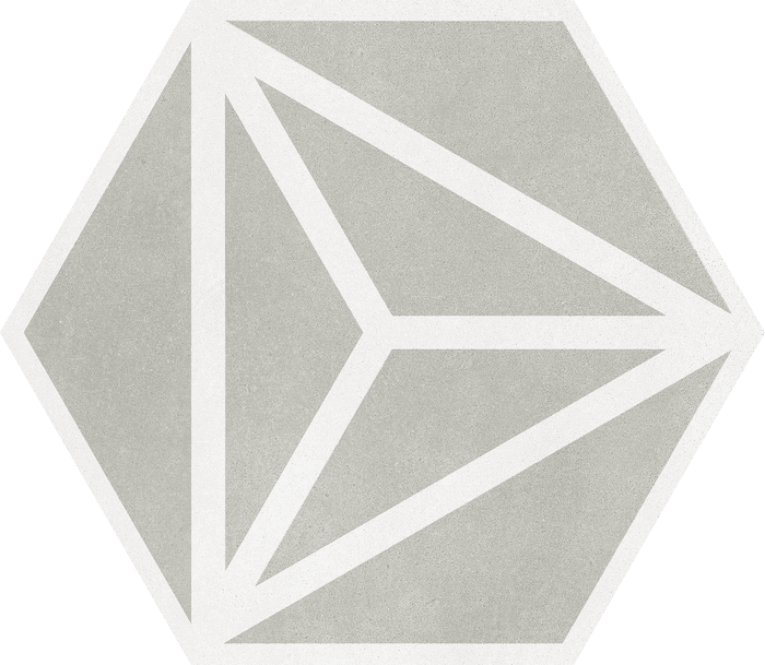 Керамогранит Harmony Varadero Grey 31047, цвет серый, поверхность матовая, шестиугольник, 228x198