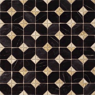 Керамическая плитка Vives Iliada-Pr Negro, цвет чёрный, поверхность полированная, квадрат, 435x435