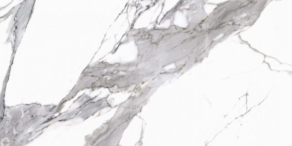 Керамогранит Cerrad Calacatta White Rect., цвет белый серый, поверхность матовая, прямоугольник, 1197x2797