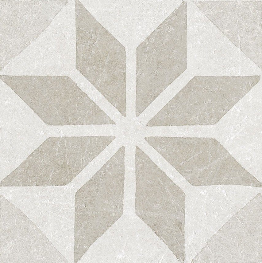 Керамическая плитка Cifre Decor Star White, цвет белый, поверхность матовая, квадрат, 200x200