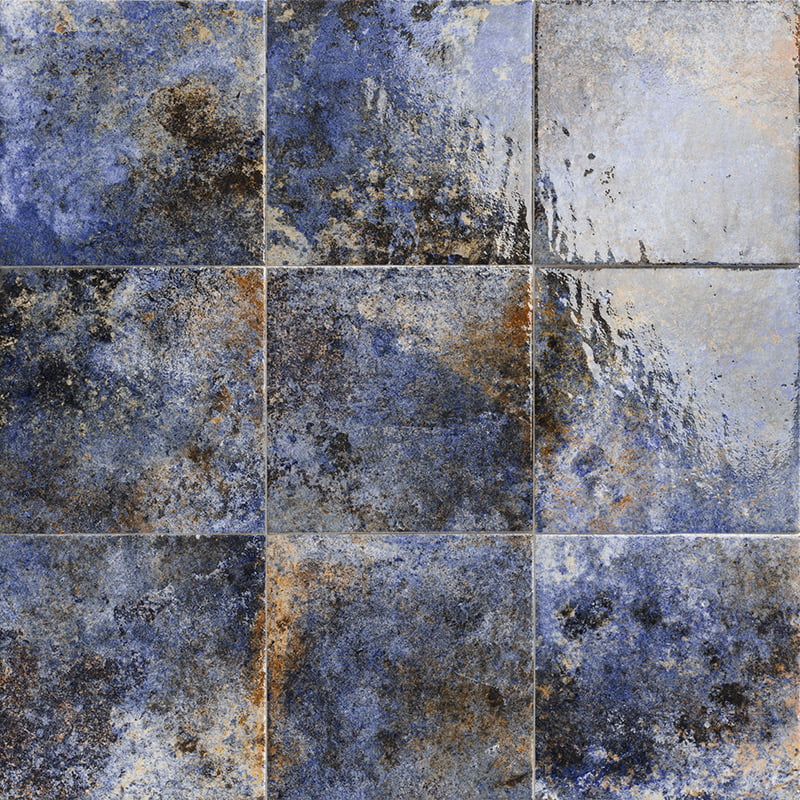 Керамогранит Mainzu Ocean Deep, цвет синий, поверхность глянцевая, квадрат, 200x200