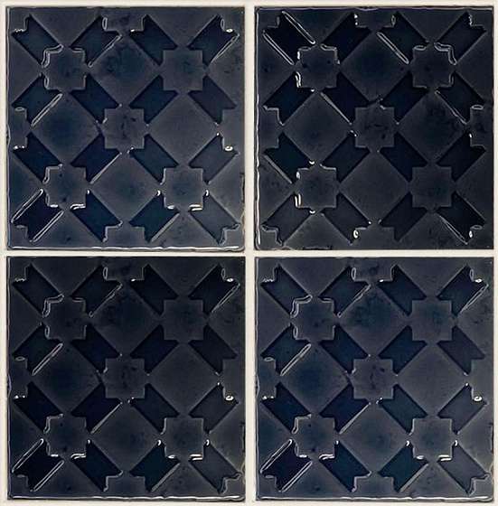 Декоративные элементы Grazia Shades Of Art Alcazar Denim ALCA3, цвет синий, поверхность глянцевая, квадрат, 130x130