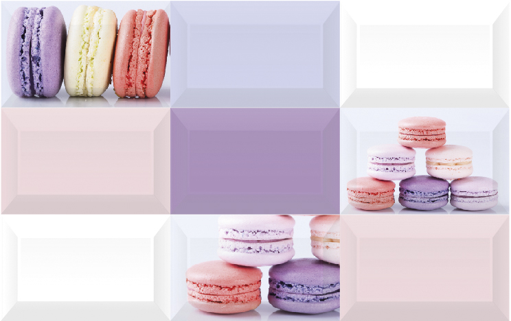 Декоративные элементы Terracotta Macarons TrioTD-MC-D-TR, цвет разноцветный, поверхность глянцевая, прямоугольник, 250x400