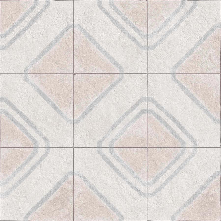 Декоративные элементы Vives Delta Ceos Blanco, цвет бежевый, поверхность матовая, квадрат, 600x600