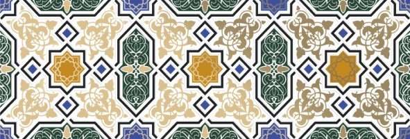 Бордюры Керамин Фриз Марокко, цвет разноцветный, поверхность глянцевая, прямоугольник, 132x400