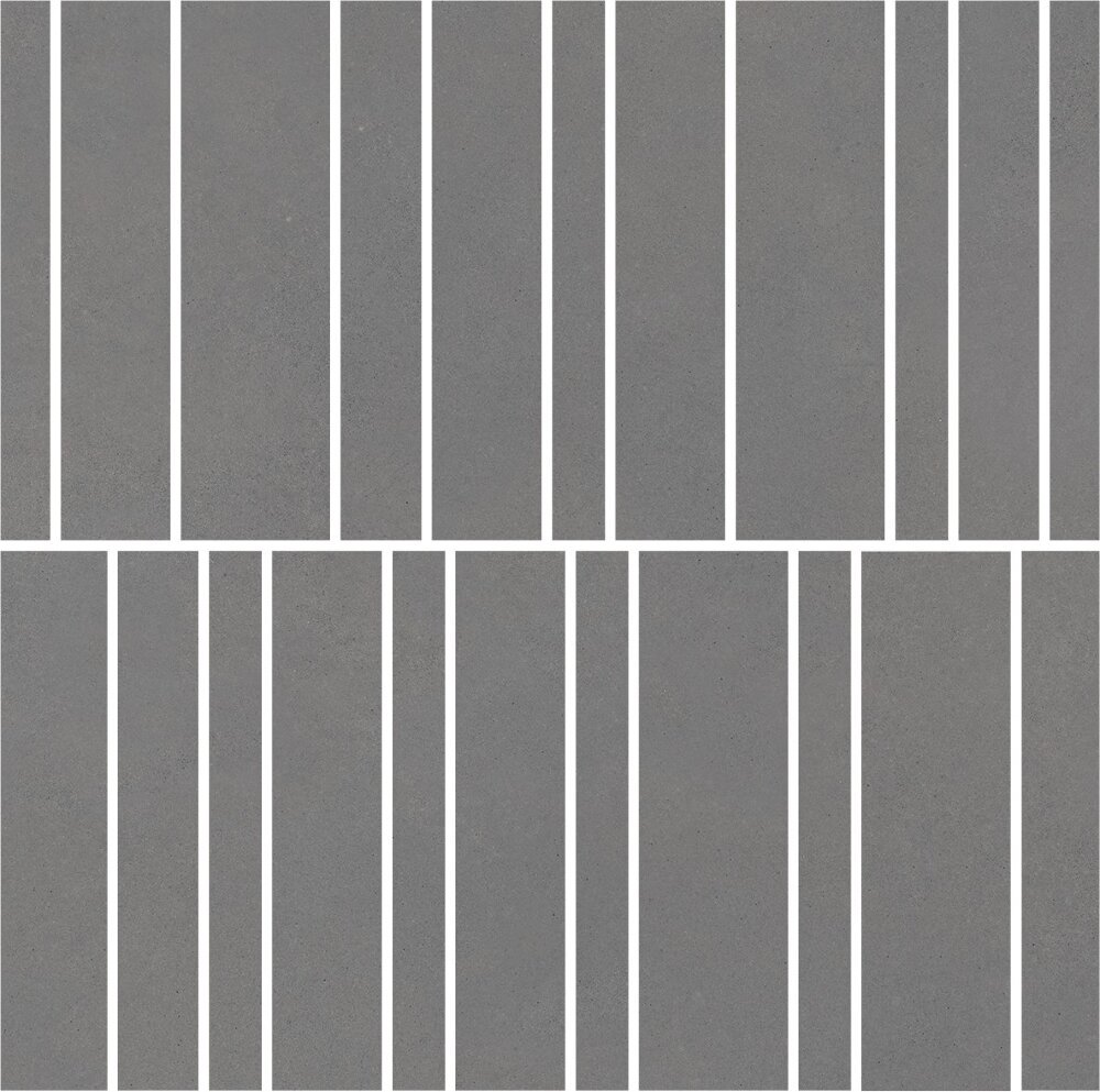 Мозаика Impronta Nuances Antracite Mos.Listelli NU03ML, цвет серый тёмный, поверхность матовая, прямоугольник, 300x300