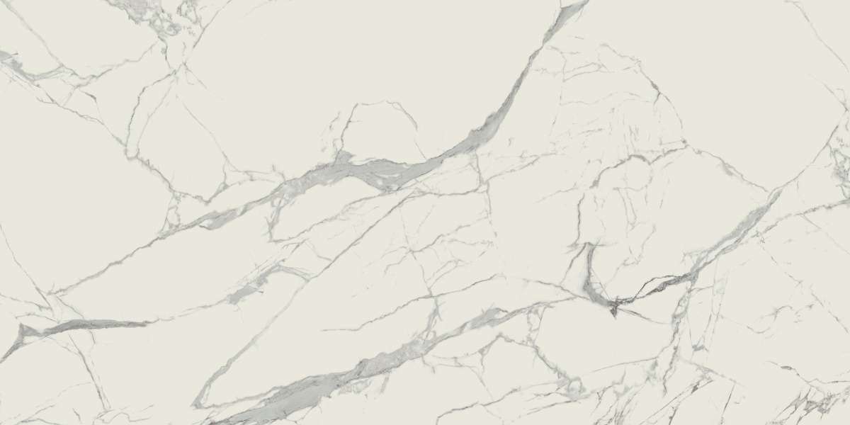 Широкоформатный керамогранит Caesar Anima Statuario Venato Lucidato ADZH, цвет белый, поверхность полированная, прямоугольник, 1600x3200