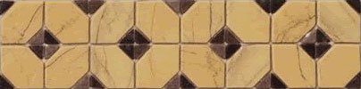 Бордюры Vives Tira Iliada-Pr Ocre, цвет жёлтый, поверхность полированная, прямоугольник, 108x435