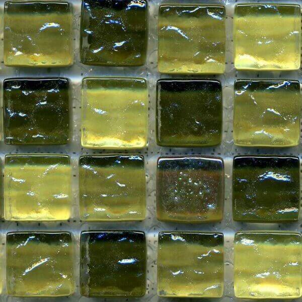 Мозаика Bars Crystal Mosaic Смеси стекло ZC 12 (15x15 mm), цвет зелёный, поверхность глянцевая, квадрат, 300x300