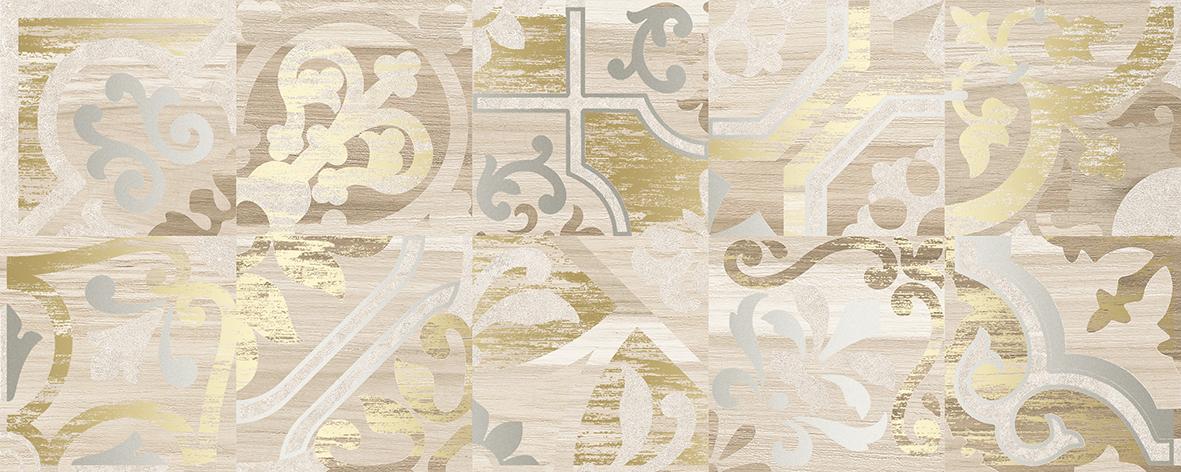 Декоративные элементы Laparet Ulivo fresca бежевый, цвет коричневый бежевый золотой, поверхность матовая, прямоугольник, 200x500