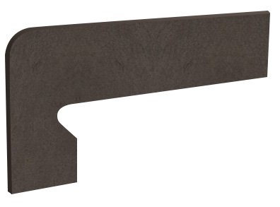 Бордюры Exagres Zanq. Mediterraneo Grafito Derecha (правый), цвет серый тёмный, поверхность матовая, прямоугольник, 395x175
