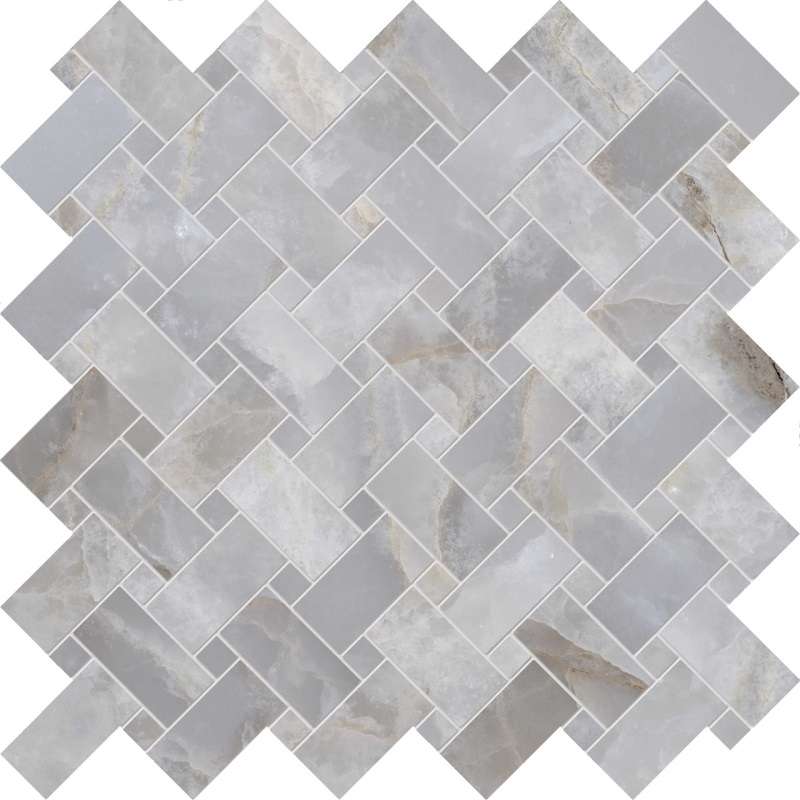 Мозаика Emilceramica (Acif) Tele Di Marmo Reloaded Intrecci Onice Klimt Lapp E0R6, цвет серый, поверхность лаппатированная, , 300x300