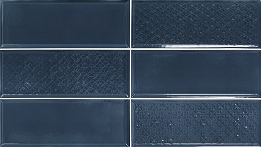Керамическая плитка Porcelanosa Granada Ocean 100305325, цвет синий, поверхность глянцевая, прямоугольник, 250x443