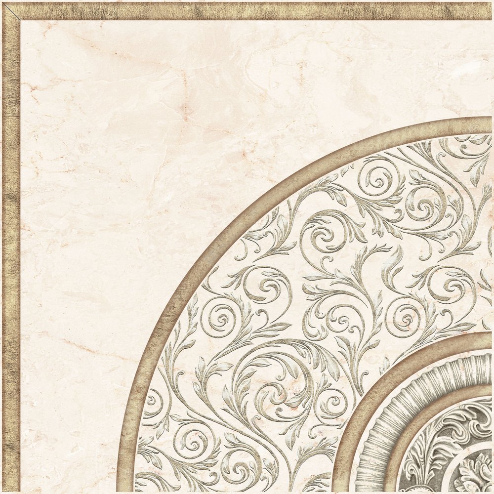 Декоративные элементы Piastrella Эстро Модена Декор, цвет бежевый, поверхность глянцевая, квадрат, 400x400