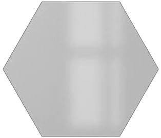 Керамическая плитка Wow Subway Lab Mini Hexa Liso Pearl Gloss 101184, цвет серый, поверхность глянцевая, шестиугольник, 150x173