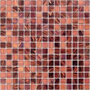 Мозаика Caramelle Mosaic La Passion Sorel (смальта и авантюрин), цвет бордовый, поверхность глянцевая, квадрат, 327x327