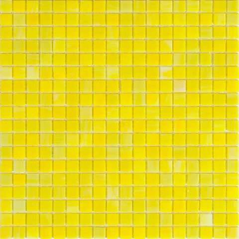 Мозаика Alma Mosaic Smalto SM28, цвет жёлтый, поверхность глянцевая, квадрат, 150x150