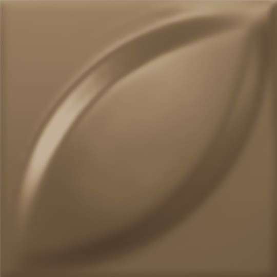 Керамическая плитка Dune Shapes 2 Mandorla Bronzo 187420, цвет коричневый, поверхность сатинированная рельефная, квадрат, 250x250