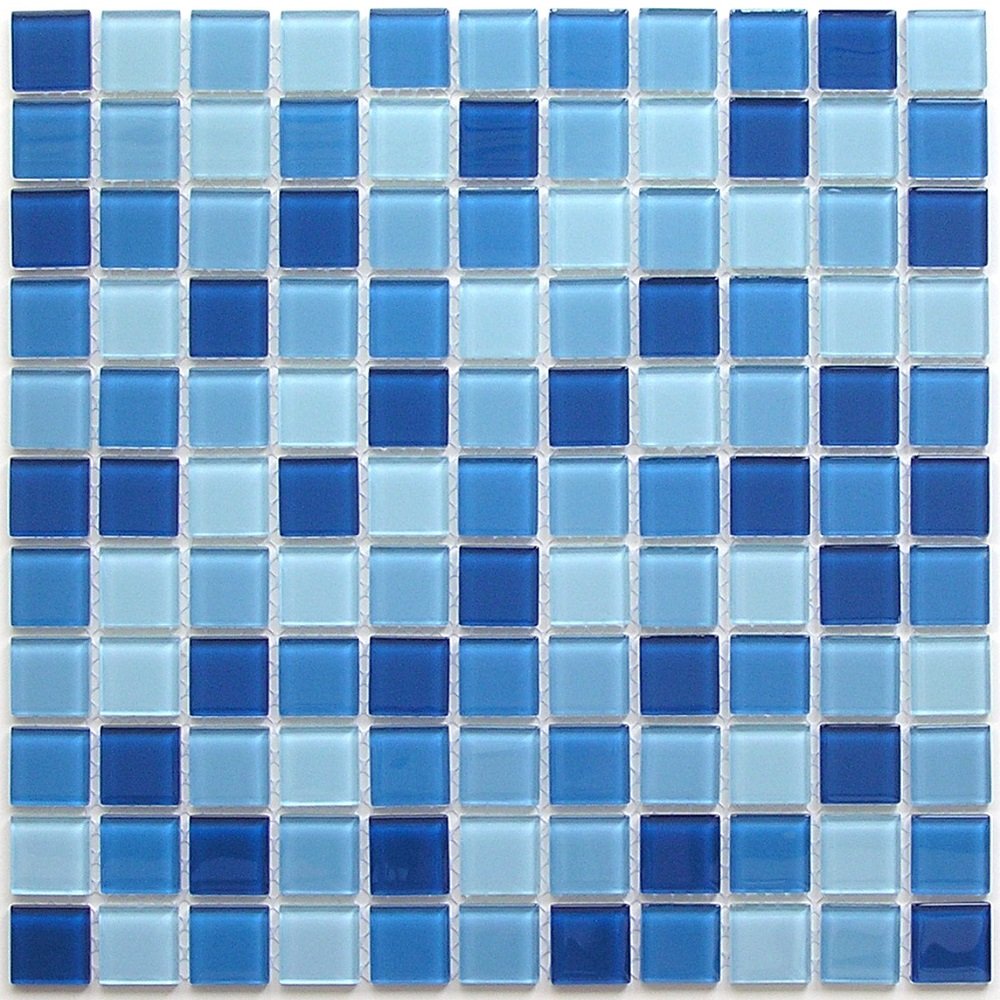 Мозаика Bonaparte Bonaparte Navy Blu, цвет голубой, поверхность глянцевая, квадрат, 300x300