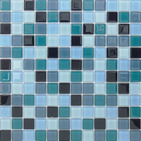 Мозаика Caramelle Mosaic Acquarelle Delphinium (Стекло), цвет голубой, поверхность глянцевая, квадрат, 298x298