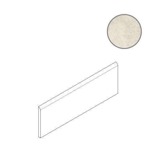 Бордюры Serenissima Costruire Batt. Metallo Bianco 1062353, цвет белый, поверхность матовая, прямоугольник, 65x1000