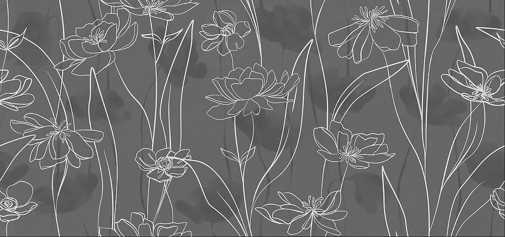 Декоративные элементы Meissen Floresta 17552, цвет серый, поверхность матовая, прямоугольник, 600x1200
