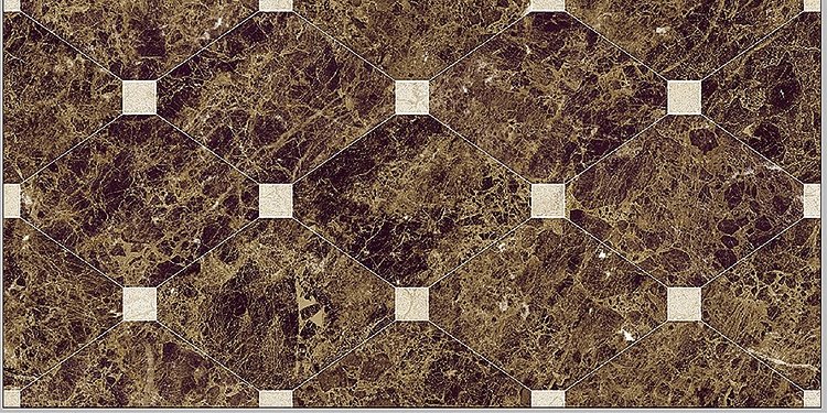 Керамическая плитка Navarti Crema Marfil Crown Marron, цвет коричневый бежевый, поверхность глянцевая, прямоугольник, 250x500