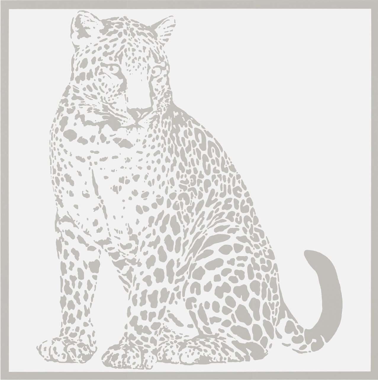 Декоративные элементы Petracers Gran Gala Leopardo Seduto Bianco, цвет белый, поверхность глянцевая, квадрат, 949x949
