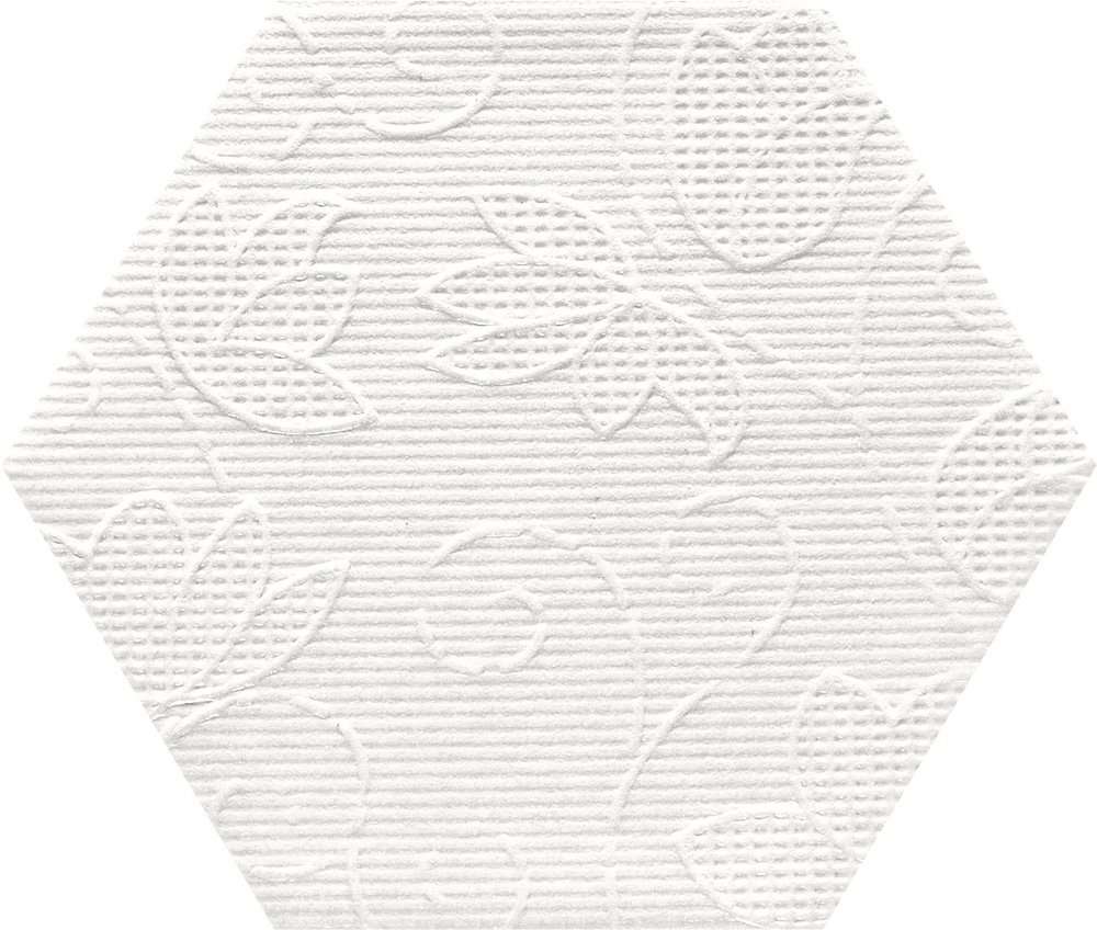 Керамическая плитка Natucer Art Dali Hex.Rampa Moon, цвет белый, поверхность сатинированная, прямоугольник, 114x130