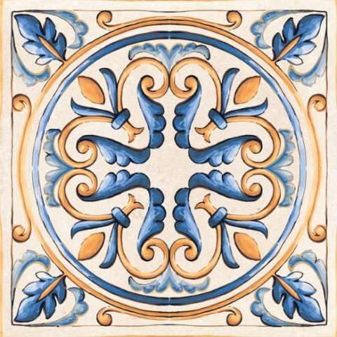 Декоративные элементы RHS Rondine Tuscany Giotto Dec Mix J87743, цвет разноцветный, поверхность матовая, квадрат, 203x203