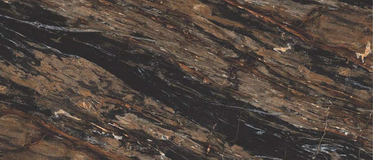 Широкоформатный керамогранит VVS Ceramic Nemi Vs Black Forest 9mm, цвет коричневый, поверхность глянцевая, прямоугольник, 1200x2780