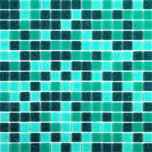 Мозаика Alma Mosaic Смеси 20 Meadow(m) CES/109(m), цвет зелёный бирюзовый, поверхность глянцевая, квадрат, 327x327