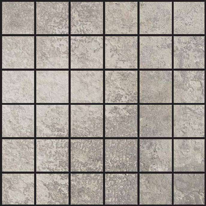 Мозаика Monocibec Pietra Castello Torrechiara Mosmosaico Su Rete 125184, цвет серый, поверхность матовая, квадрат, 300x300