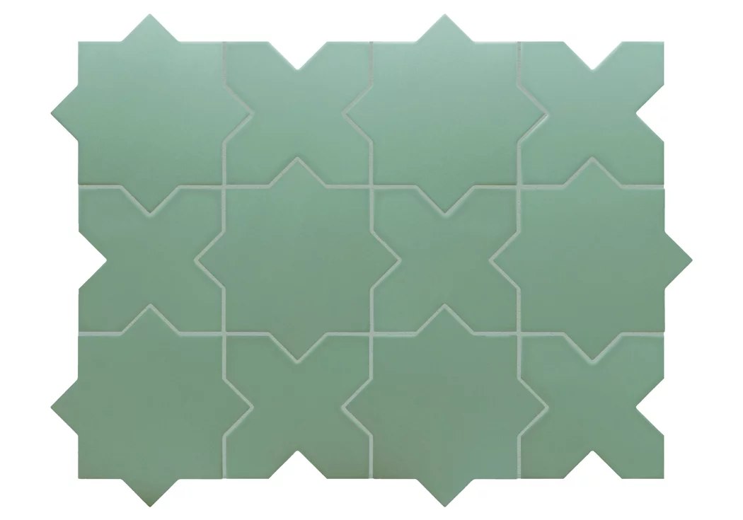 Керамогранит Equipe Porto Star Pickle Green 30630, цвет зелёный, поверхность матовая, , 120x120