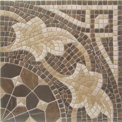 Декоративные элементы Vives Iliada Cantonera Laertes Marron, цвет коричневый, поверхность полированная, квадрат, 435x435