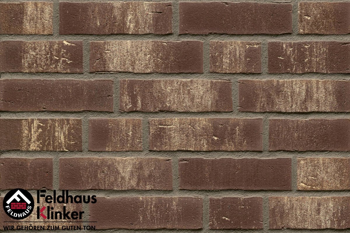 Клинкер Feldhaus Klinker Vascu Geo Rotado R749NF14, цвет коричневый, поверхность матовая, под кирпич, 71x240