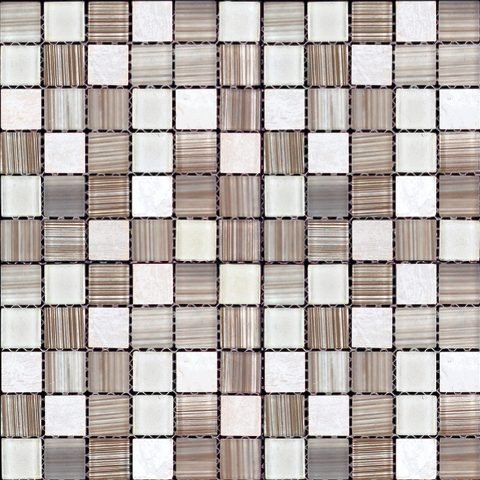 Мозаика Natural Mosaic Madras MSD-428 (MSDH-428), цвет разноцветный, поверхность глянцевая, квадрат, 300x300