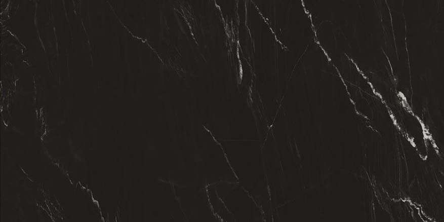 Широкоформатный керамогранит Ava Nero Belvedere Lapp Rett 87033, цвет чёрный, поверхность лаппатированная, прямоугольник, 1200x2400