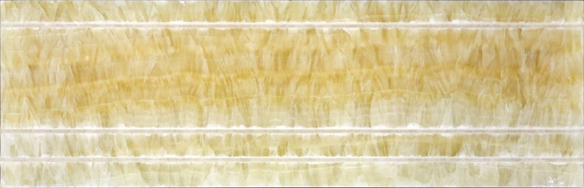 Бордюры Natural Mosaic Бордюры Onyx Yellow B073-3, цвет жёлтый, поверхность полированная, прямоугольник, 100x305