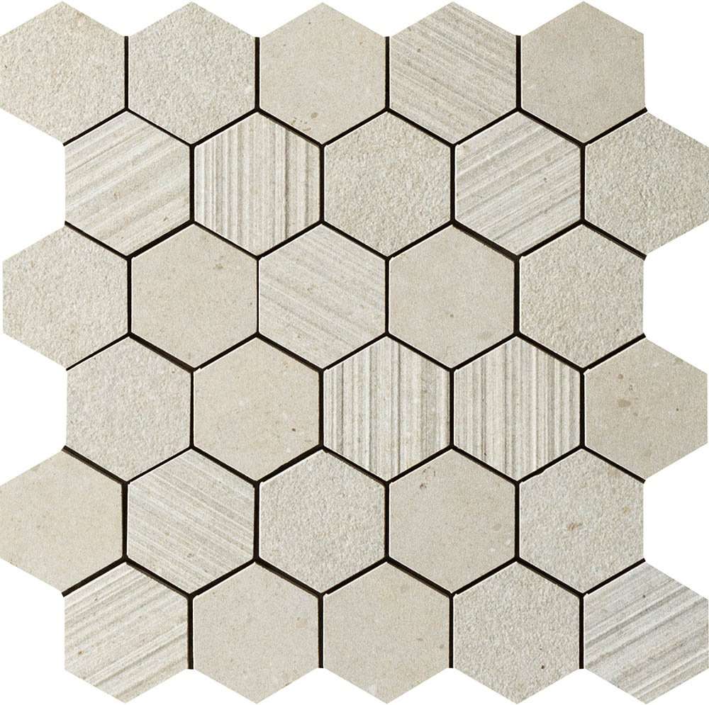 Мозаика Impronta Silver Grain Beige Mos.Esagonetta Mix SI02MESM, цвет бежевый, поверхность натуральная, шестиугольник, 300x310