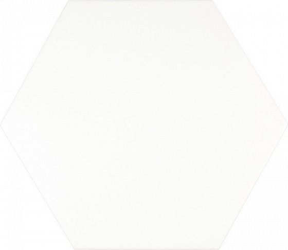 Керамическая плитка Adex ADPV9011 Pavimento Hexagono White, цвет белый, поверхность матовая, шестиугольник, 200x230