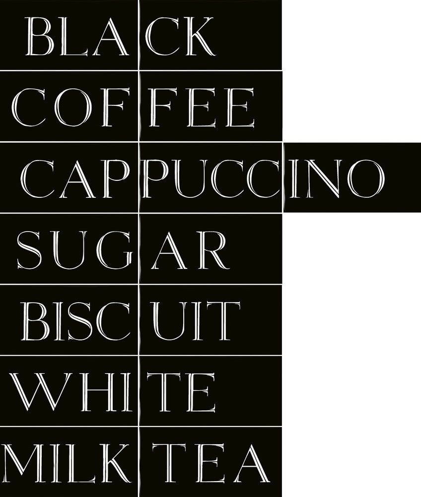 Декоративные элементы Self Style Breakfast Black Set cna-099, цвет чёрный, поверхность глянцевая, прямоугольник, 65x130