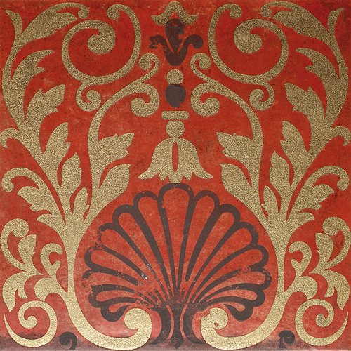 Декоративные элементы Arkadia Ornamenti Rosso Mod. Oro E, цвет бордовый, поверхность матовая, квадрат, 300x300